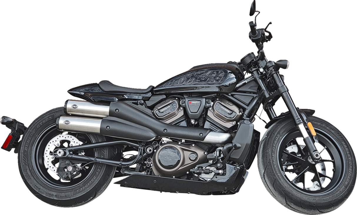 4\" Grand National Slip-On Mufflers - Stainless Steel - Sportster S 2021 - 2024