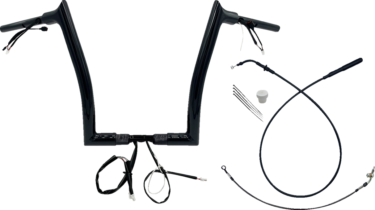 1-1/2\" EZ Install Pointed Top Handlebar - 14\" - Black 2023 - 2024