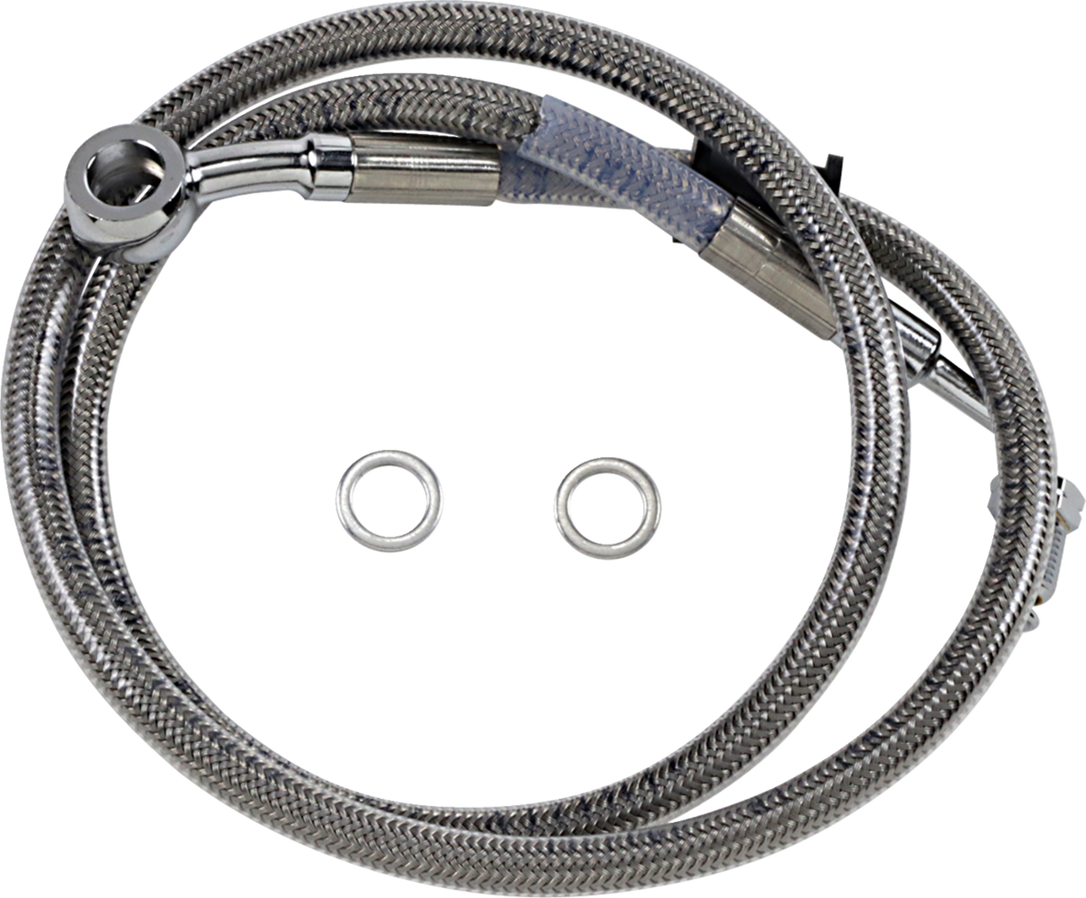 Brake Line - +6\" - Stainless Steel - \'18-\'22 Softail 2018 - 2023