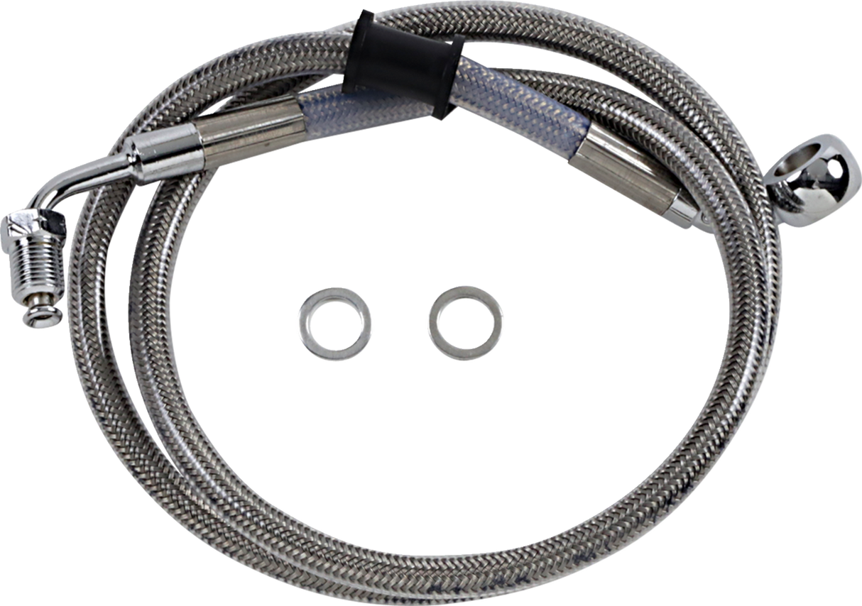 Brake Line - +10\" - Stainless Steel - \'18-\'21 Softail 2018 - 2023