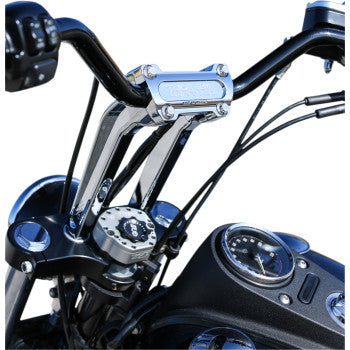 THRASHIN SUPPLY CO. 0602-1051 Handlebar Riser Risers - Pull Back - 9-1/2" - Chrome