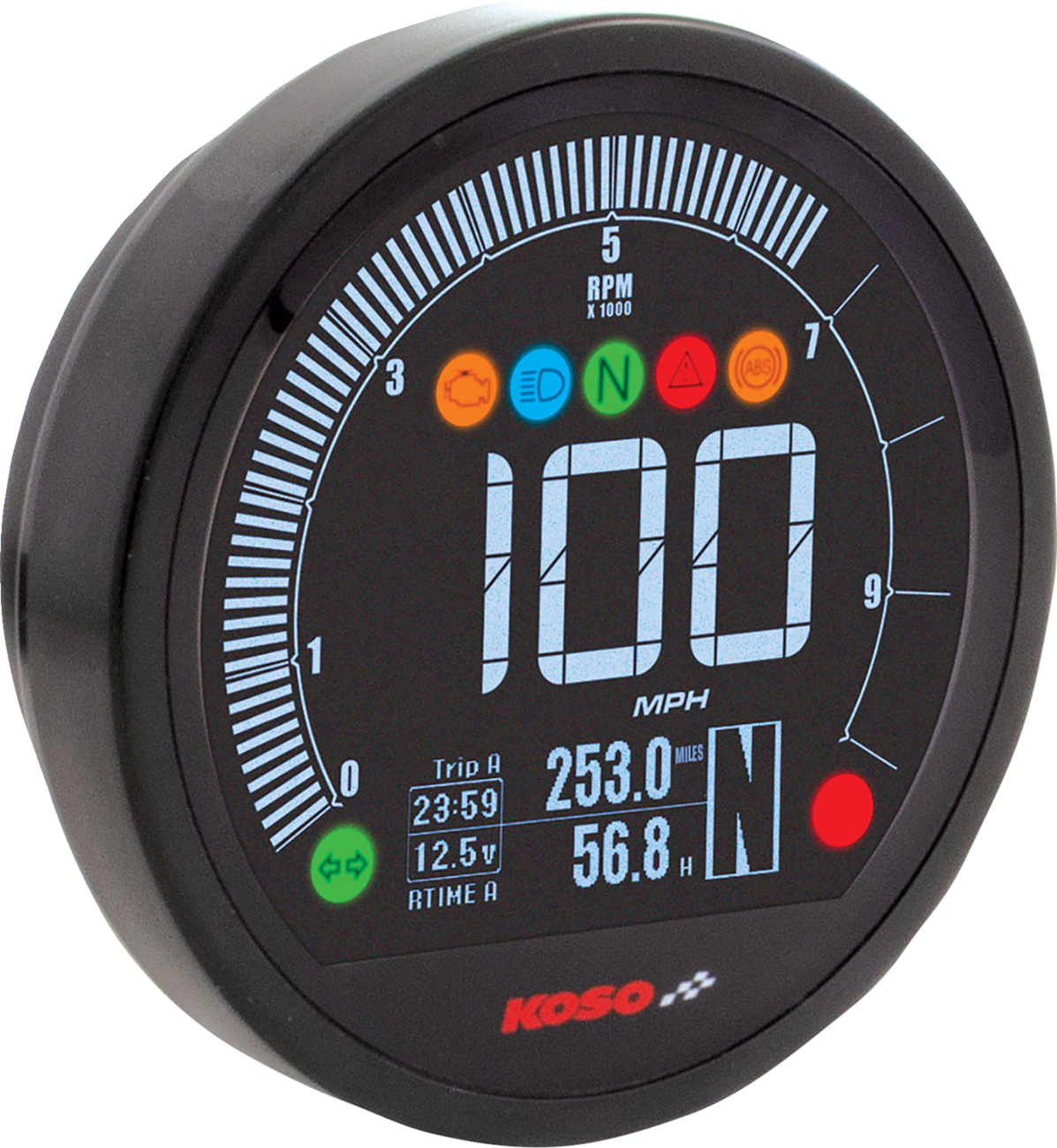 DL-04HD Multifunction Gauge - Black - Harley Davidson® 2004 - 2013