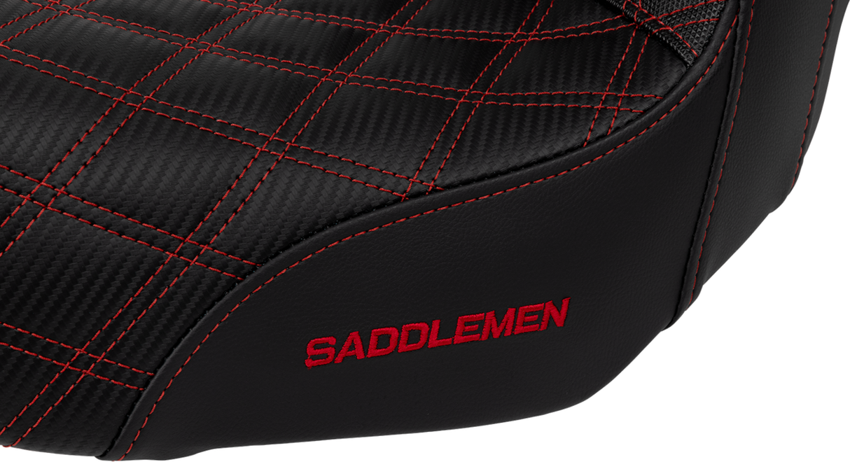 Pro Series SDC Performance Seat - Carbon Fiber/Lumbar Gripper - Red Stitch - Dyna \'06-\'17 2006 - 2017