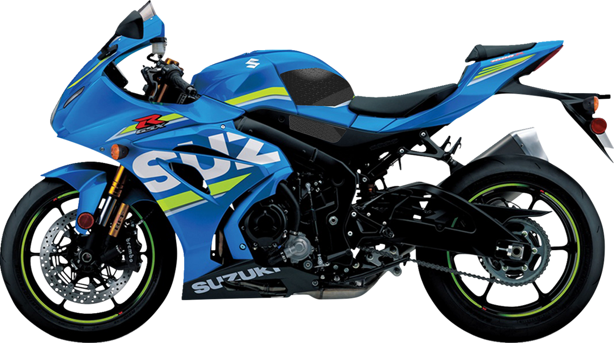 Traction Pad Tank Grips - Icon - Black - GSX-R 1000 2017 - 2022