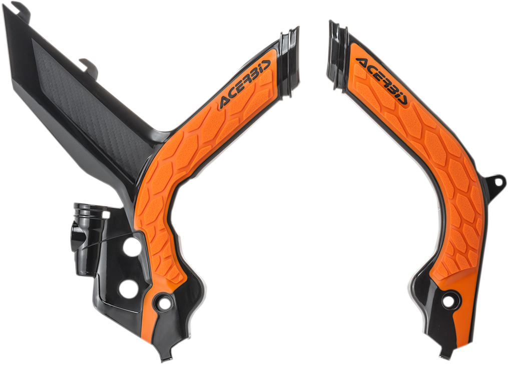 X-Grip Frame Guards - Black/\'16 Orange - KTM 2020 - 2023