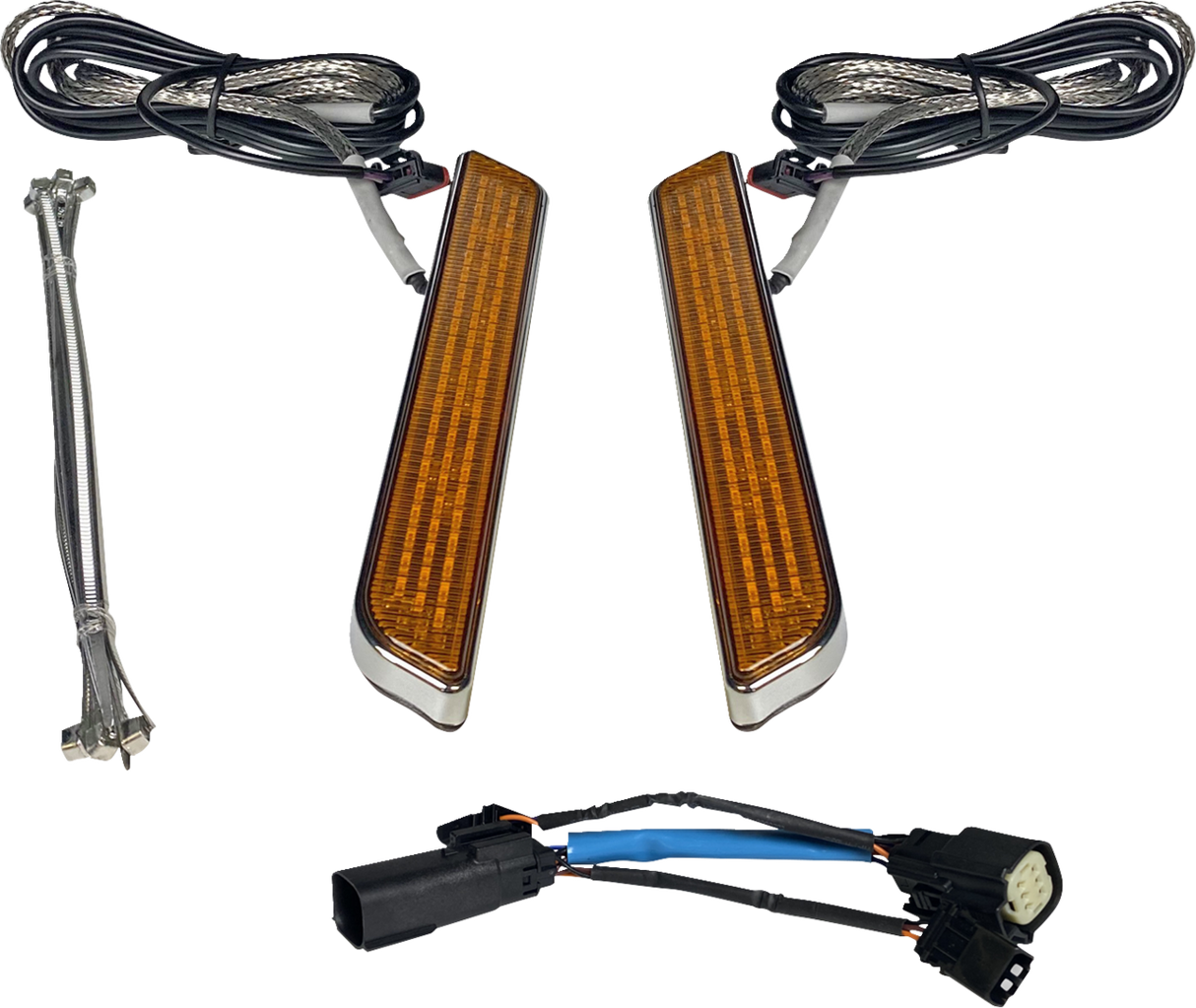 LED Fork Light - Amber - Chrome 2010 - 2013