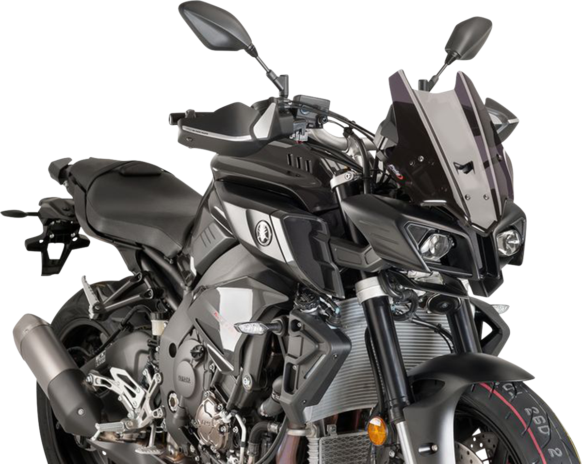 Race Windscreen - 14-1/4\" - Dark Smoke - MT10 2016 - 2021