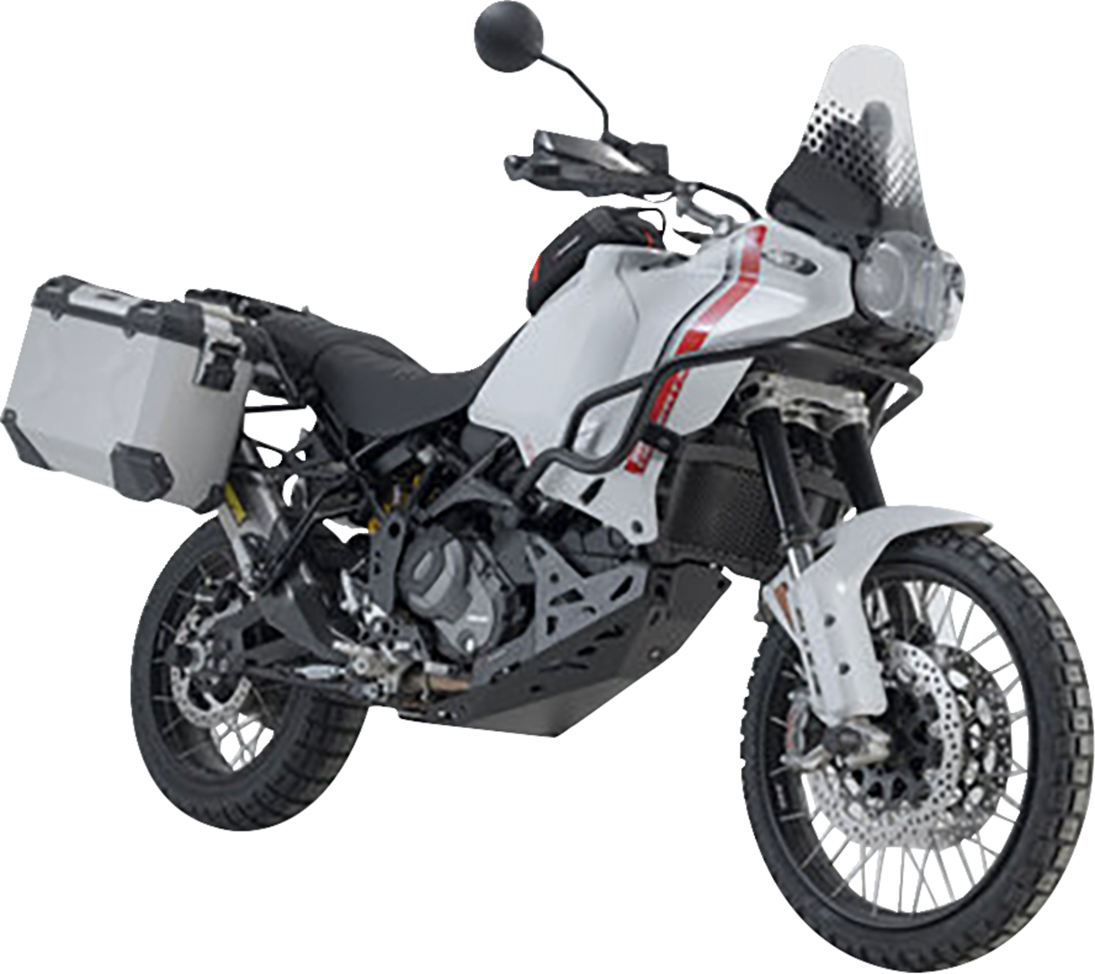 TRAX ADV Aluminum Case System - Silver - Ducati DesertX \'22-\'24 2022 - 2024