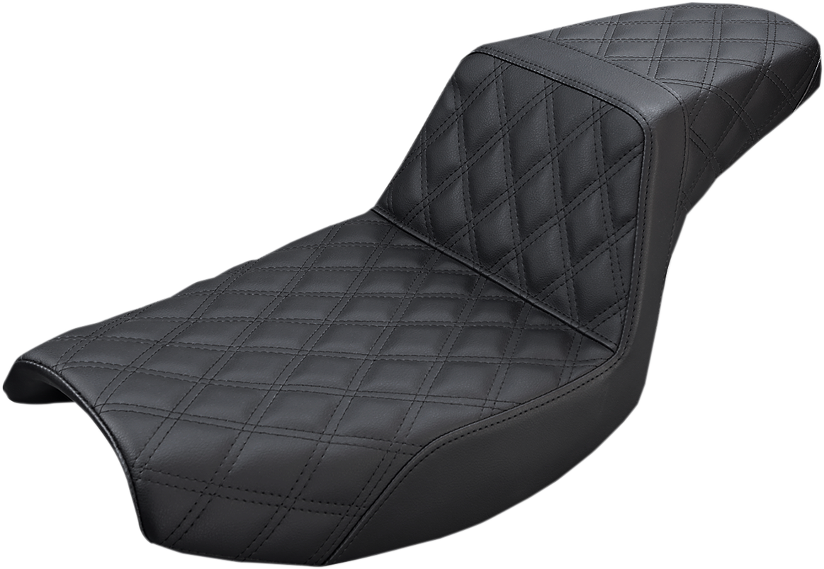 Step-Up Seat - Full Lattice Stitch - Black - FXR 1986 - 1994