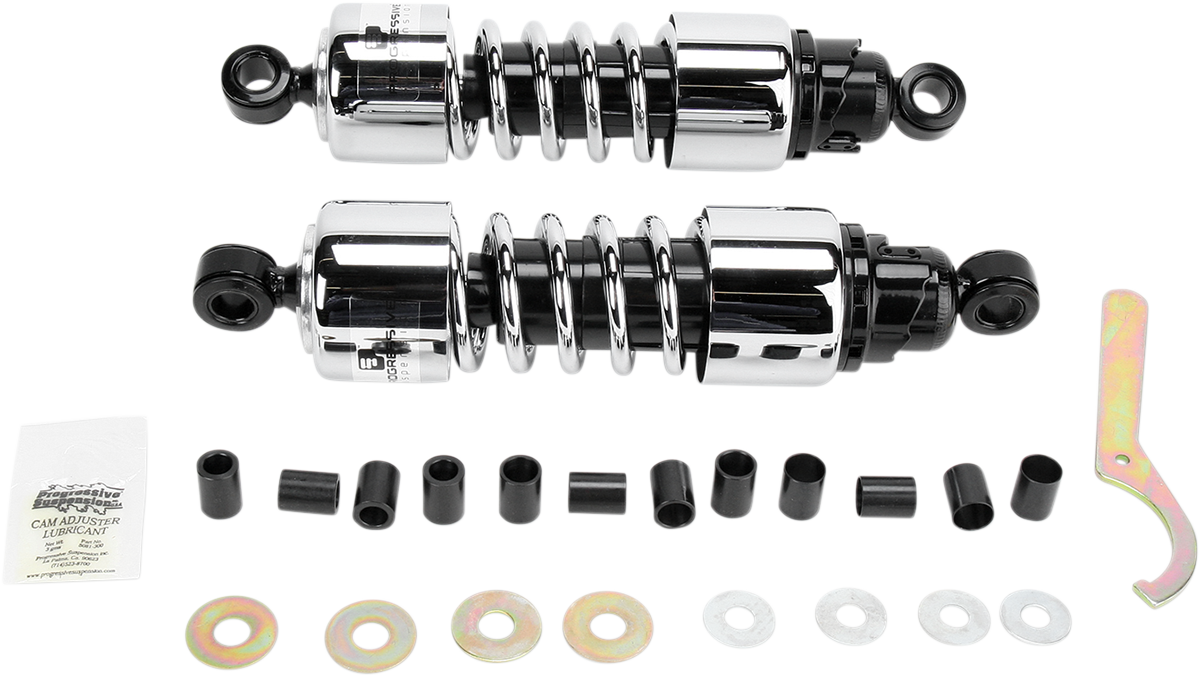 Shocks - 412 Cruiser Series - Chrome - 11.5\" - Heavy Duty 1988 - 2009