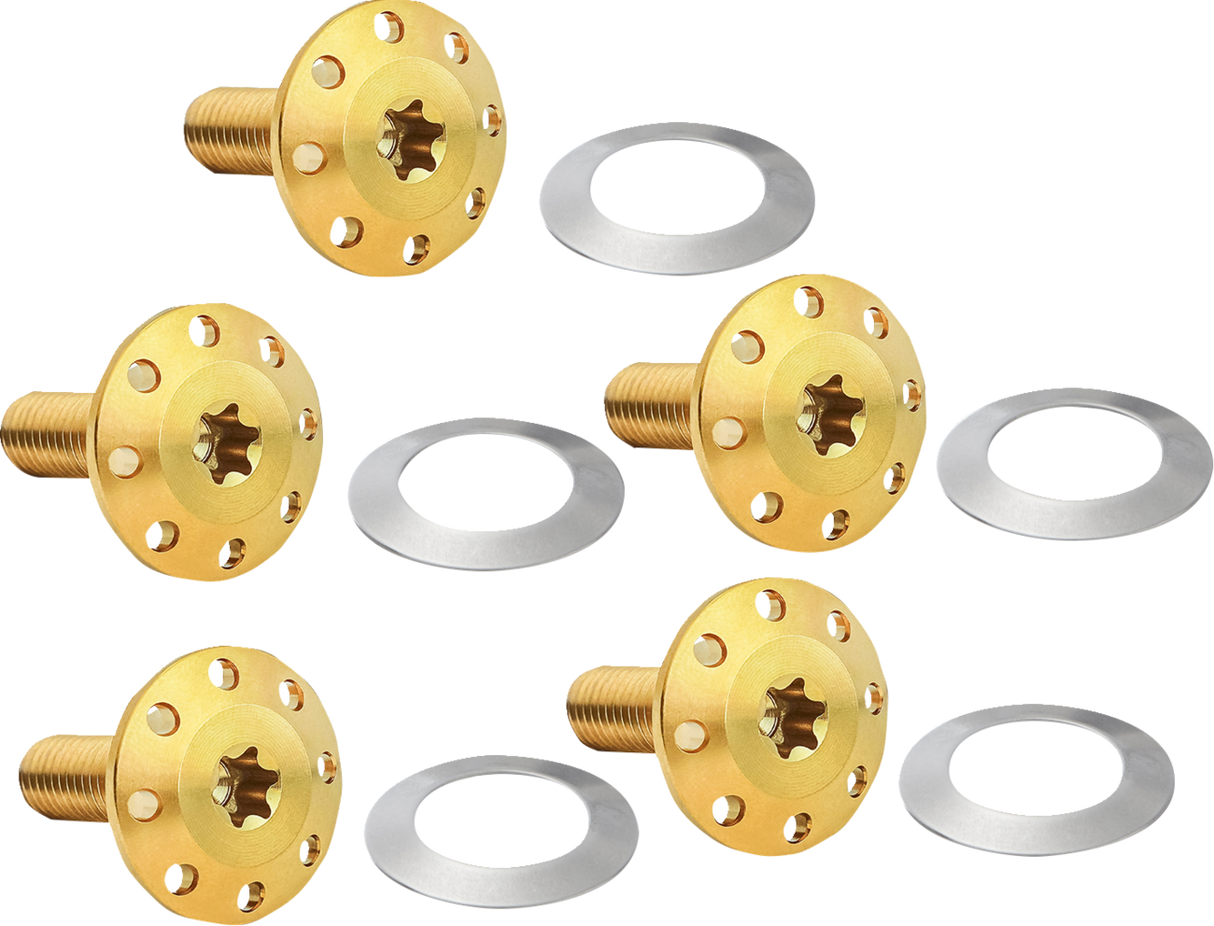 Bolt Kit - Holeshot/Front/Floating/Brake Rotor - Spoke Mount - Gold - 5 Pack 2014 - 2025