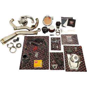 TRASK 0904-0098 Tornado Turbo Performance Kit - Polished with Brushed Stainless Steel Exhaust