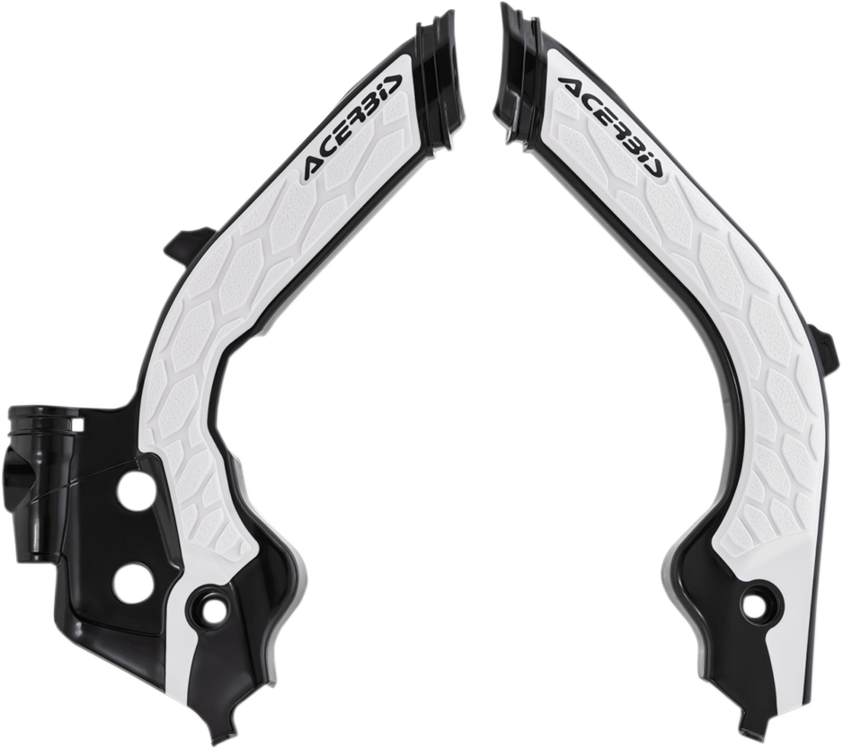 X-Grip Frame Guards - Black/White - Gas Gas | Husqvarna 2019 - 2023