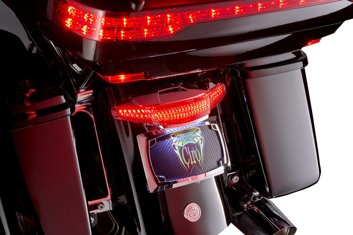 Taillight/License Plate Mount - Smoke Lens - Chrome 2014 - 2023