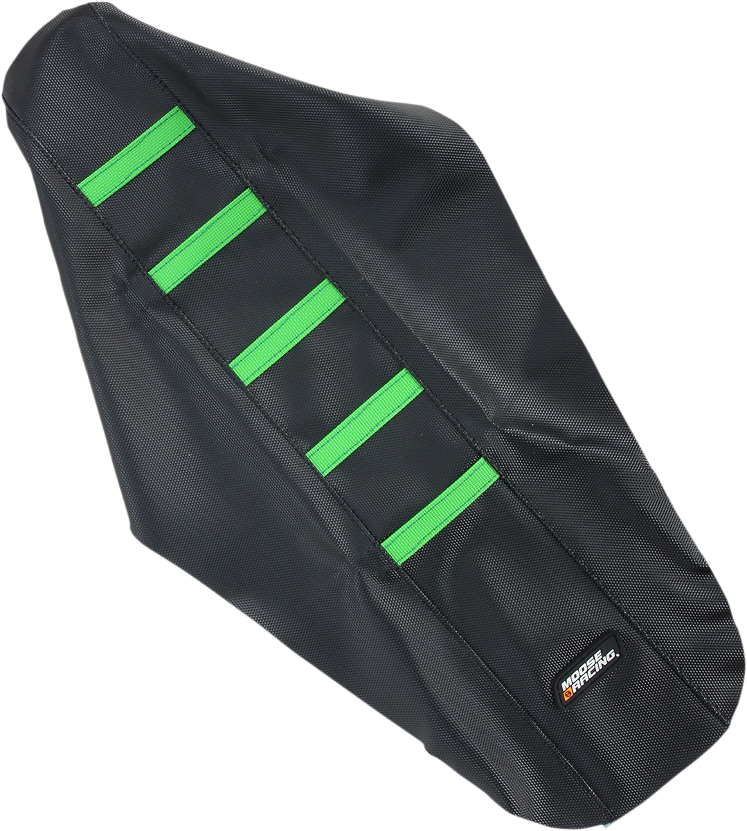 Ribbed Seat Cover - Black Cover/Green Ribs - Kawasaki 2006 - 2008