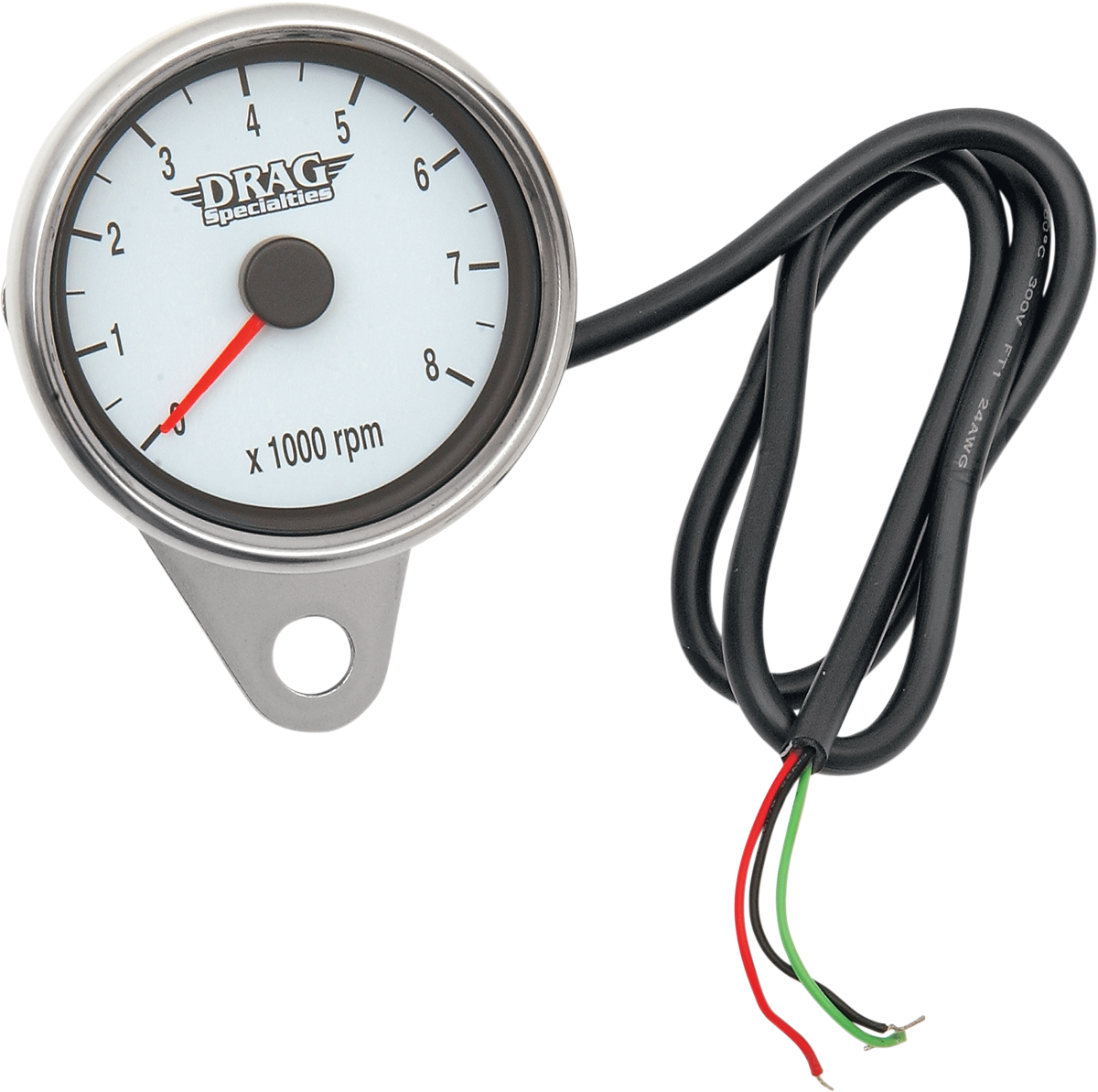 Mini Electronic Tachometer - Polished - Backlit LED White Face - 2.4\" 1986 - 2003