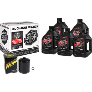 MAXIMA RACING OIL  3601-0722  Milwaukee-Eight Synthetic 20W-50 Oil Change Kit Quick Change M8 Synthetic 20W-50 Oil Change Kit - Black Filter