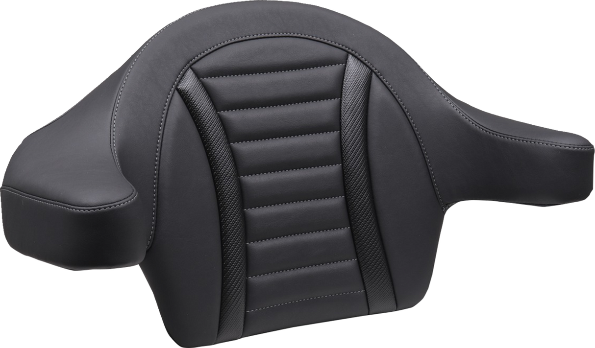 Deluxe Extended Passenger Arm Backrest - Gunmetal Stitch - Touring 2023 - 2025