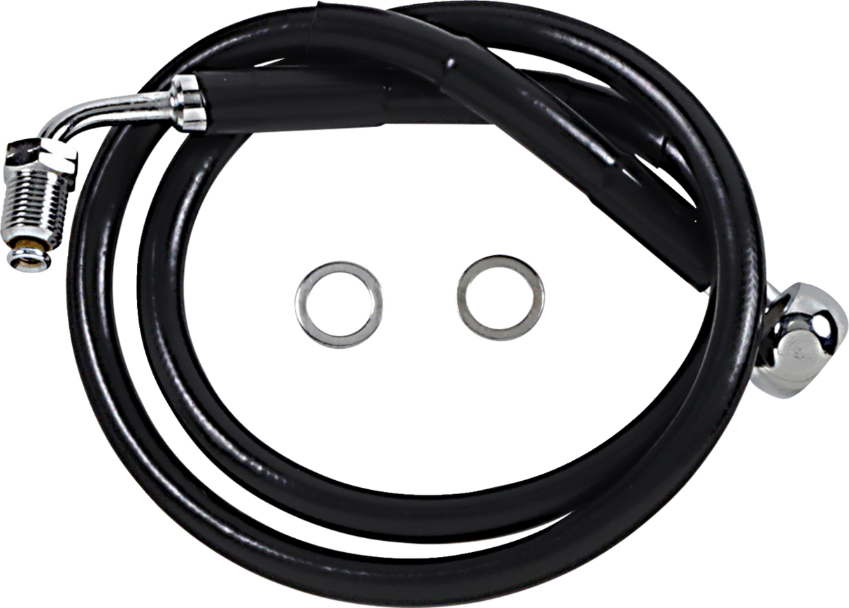 Brake Line - +6\" - Black - \'18-\'21 Softail 2018 - 2020