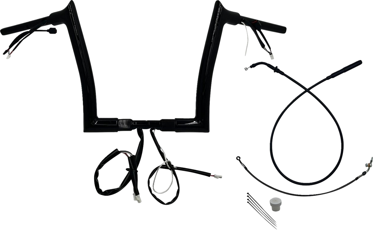 1-1/2\" EZ Install Pointed Top Handlebar - 12\" - Black 2023 - 2024