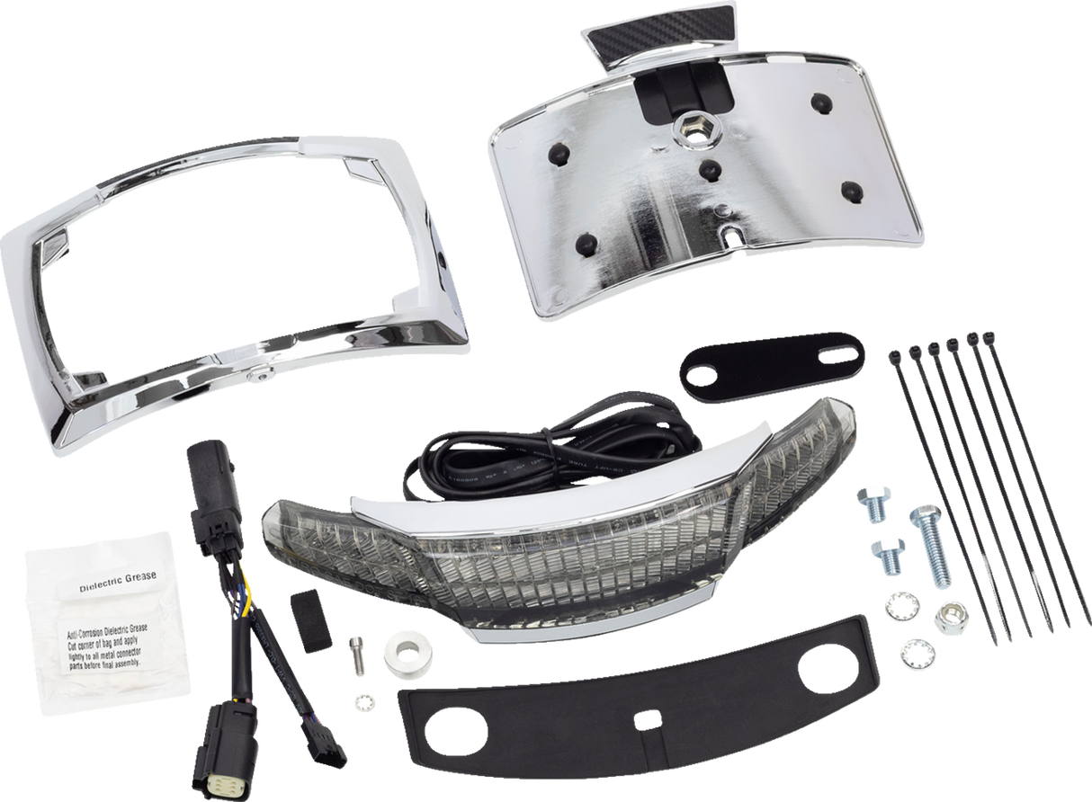 Taillight/License Plate Frame - Chrome - Smoke Lens 2014 - 2021