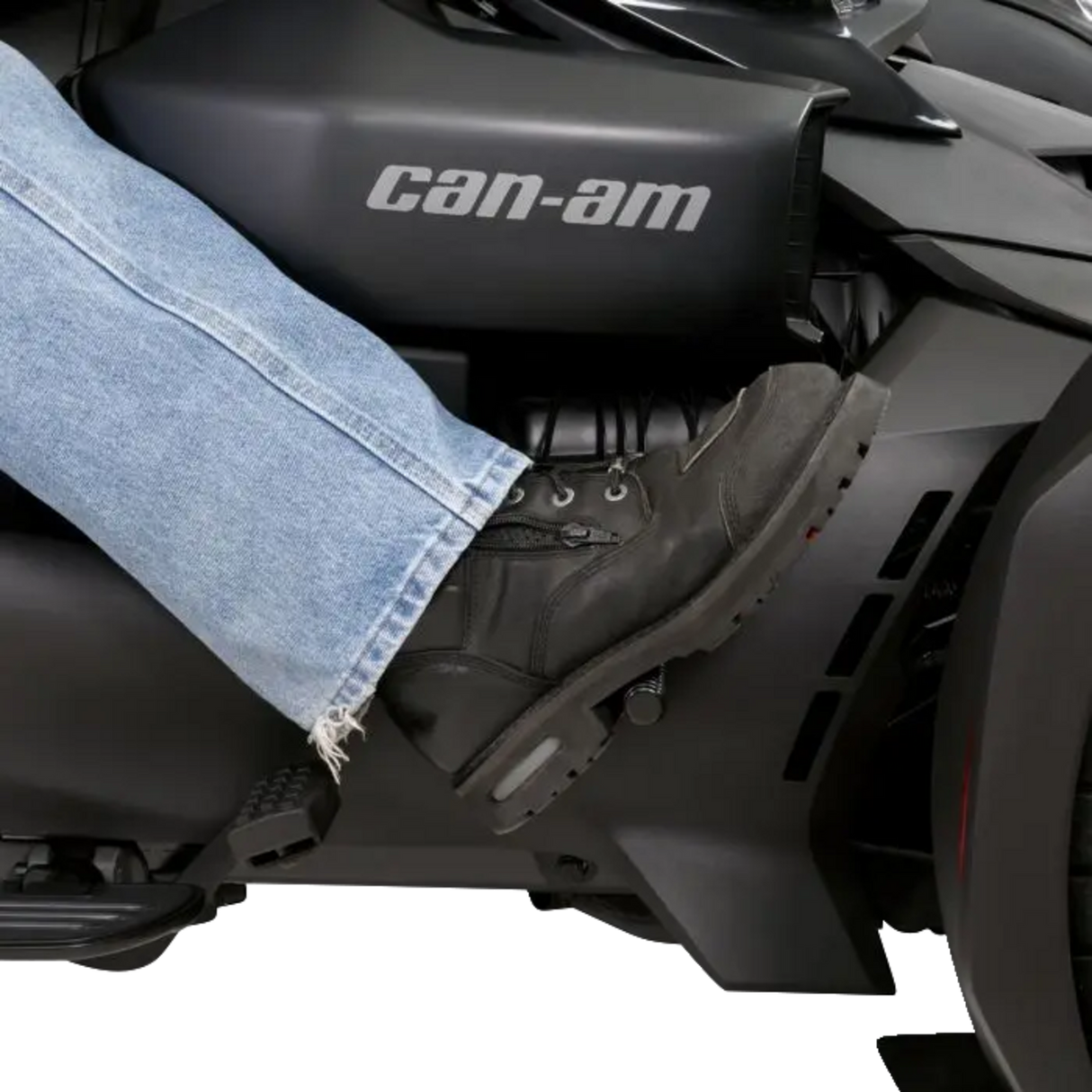 Adjustable Highway Peg - Satin Black with Contrast Cut - Can-Am 2019 - 2022