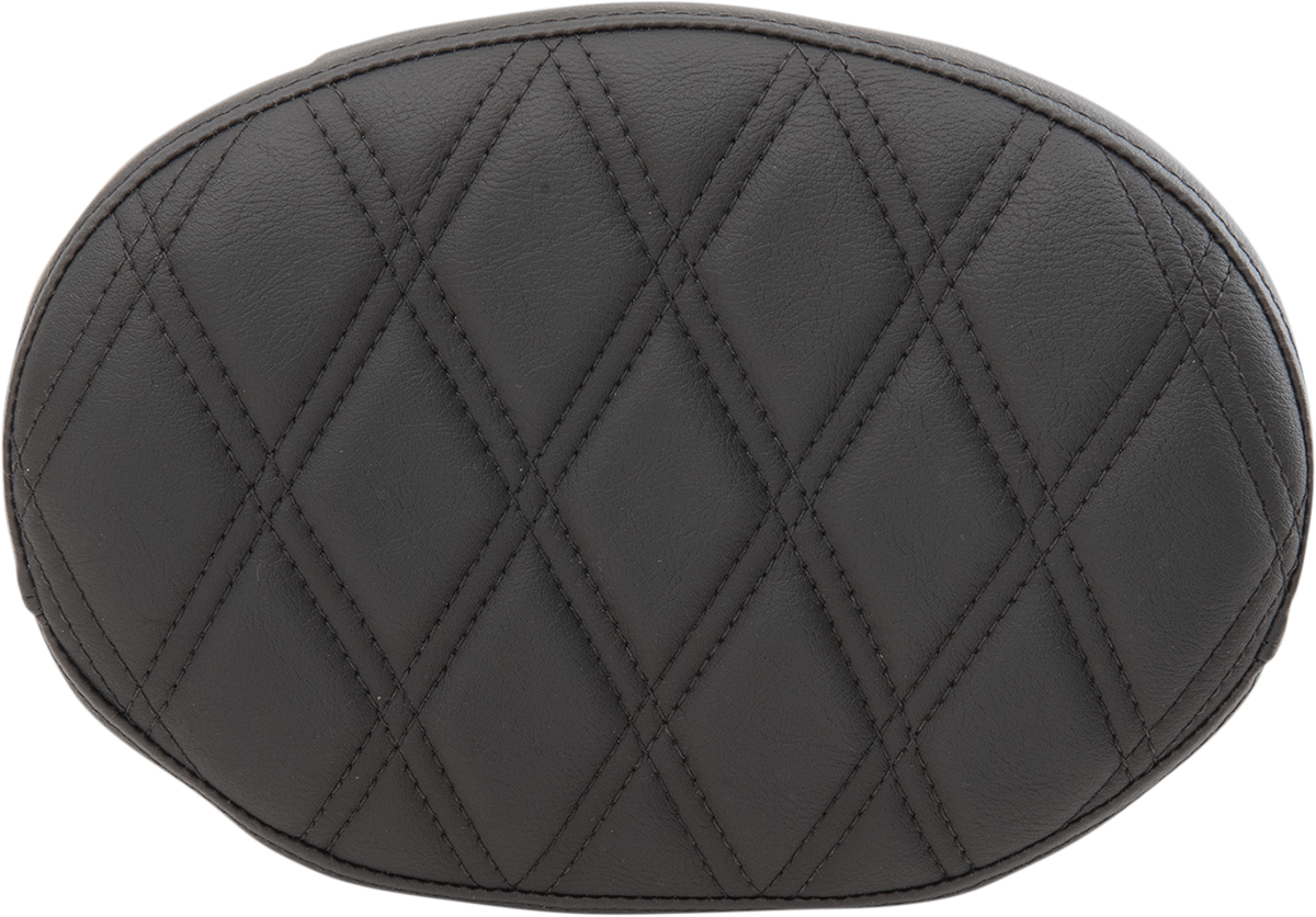 Oval Sissy Bar Pad - Double Diamond - Black Stitch - FL \'99-\'22 1999 - 2022