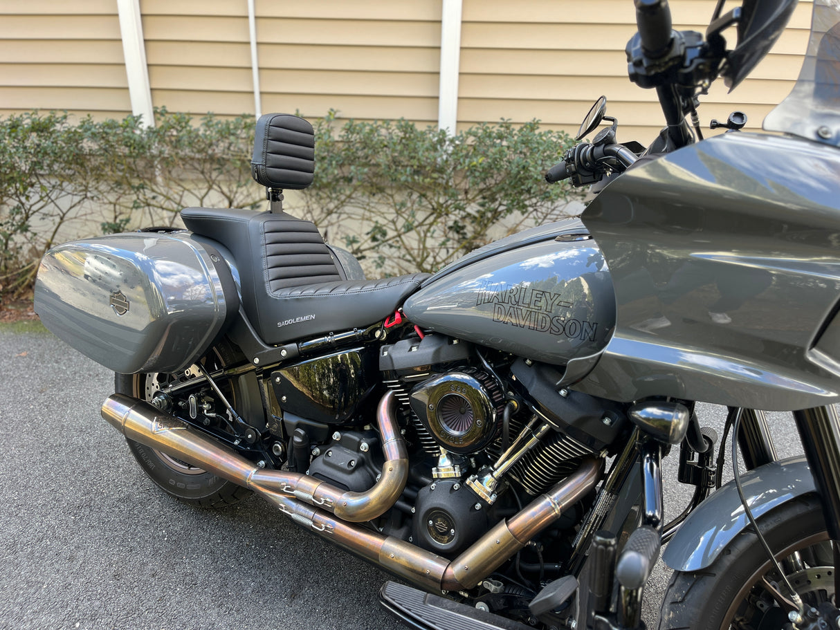 SADDLEMEN 0802-1524 Tour Step-Up Seat For Softail - Rider Backrest - Tuck-n-Roll - FLSB/FXLR '18-'23