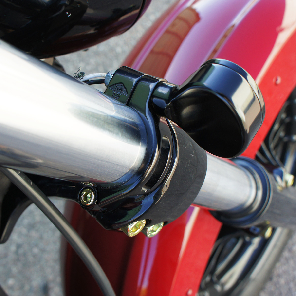 Speedometer Ring with Swivel Clamp - Black Anodized - For 39 mm Fork Tube 1993 - 2019