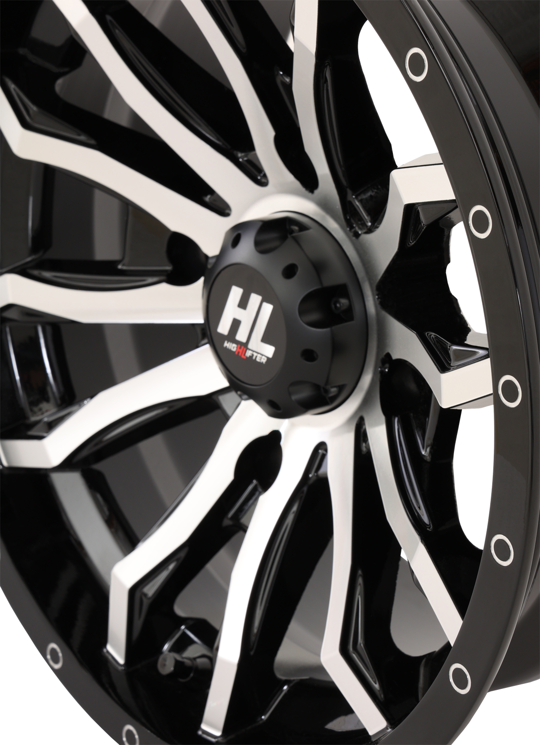Wheel - HL21 - Front/Rear - Gloss Black w/Machined - 14x7 - 4/137 - 4+3 (+10 mm) 1992 - 2024