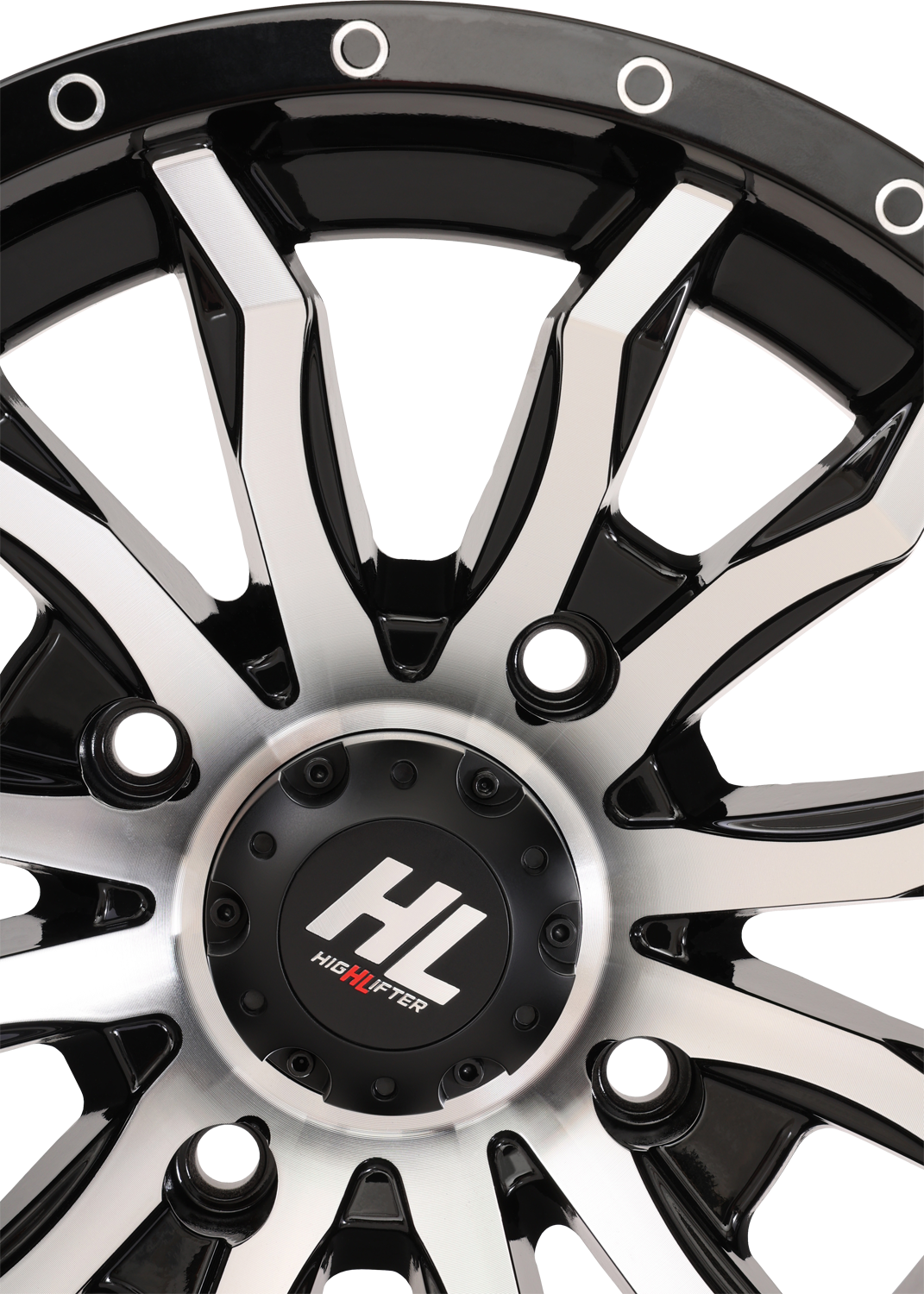 Wheel - HL21 - Front/Rear - Gloss Black w/Machined - 14x7 - 4/137 - 4+3 (+10 mm) 1992 - 2024