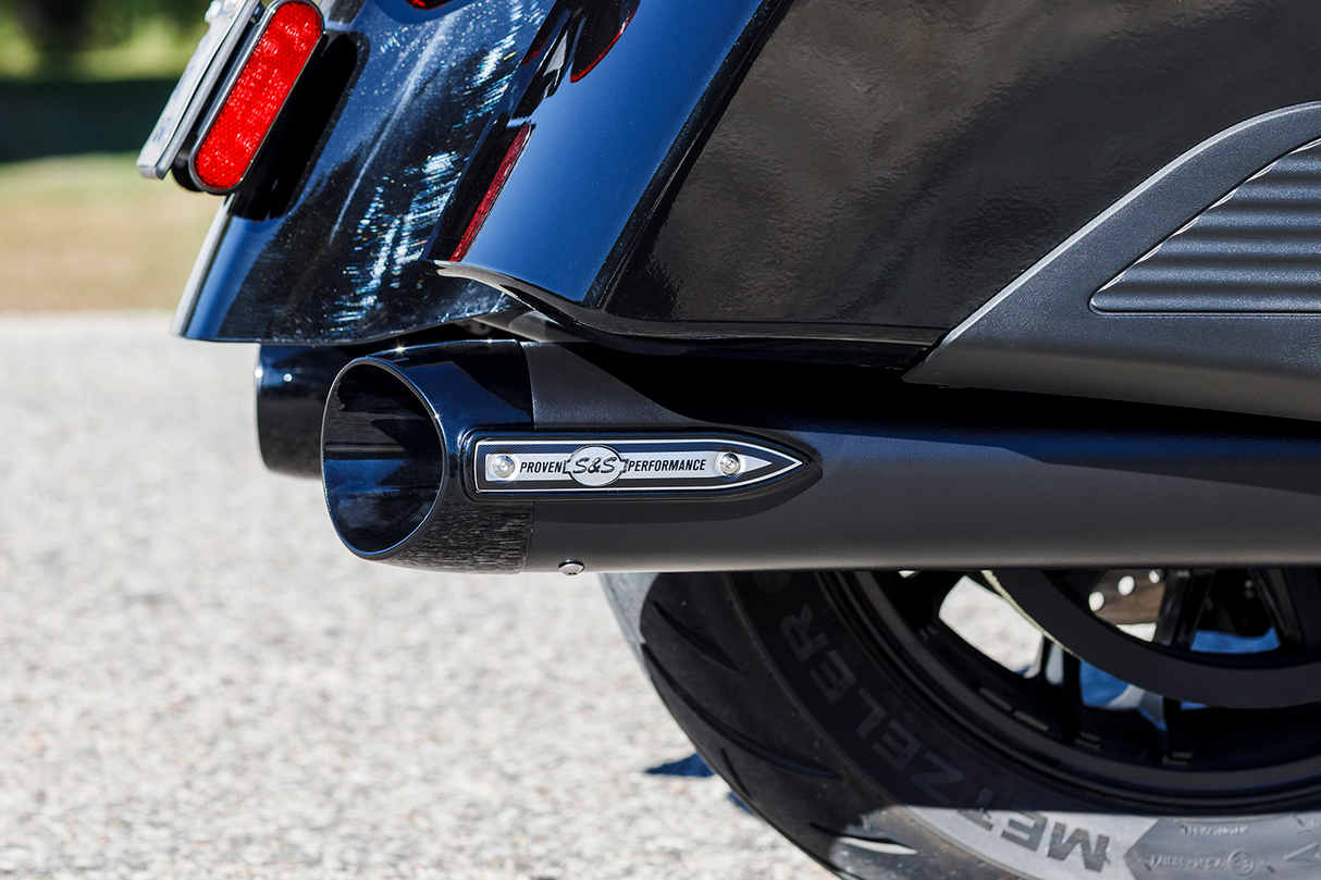 4\" Broadhead Slip-On Mufflers - Slash Cut - Black 2014 - 2022