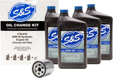 Oil Change Kit - Chrome Filter - \'99-\'17 Twin Cam - 4 US quarts 1999 - 2006