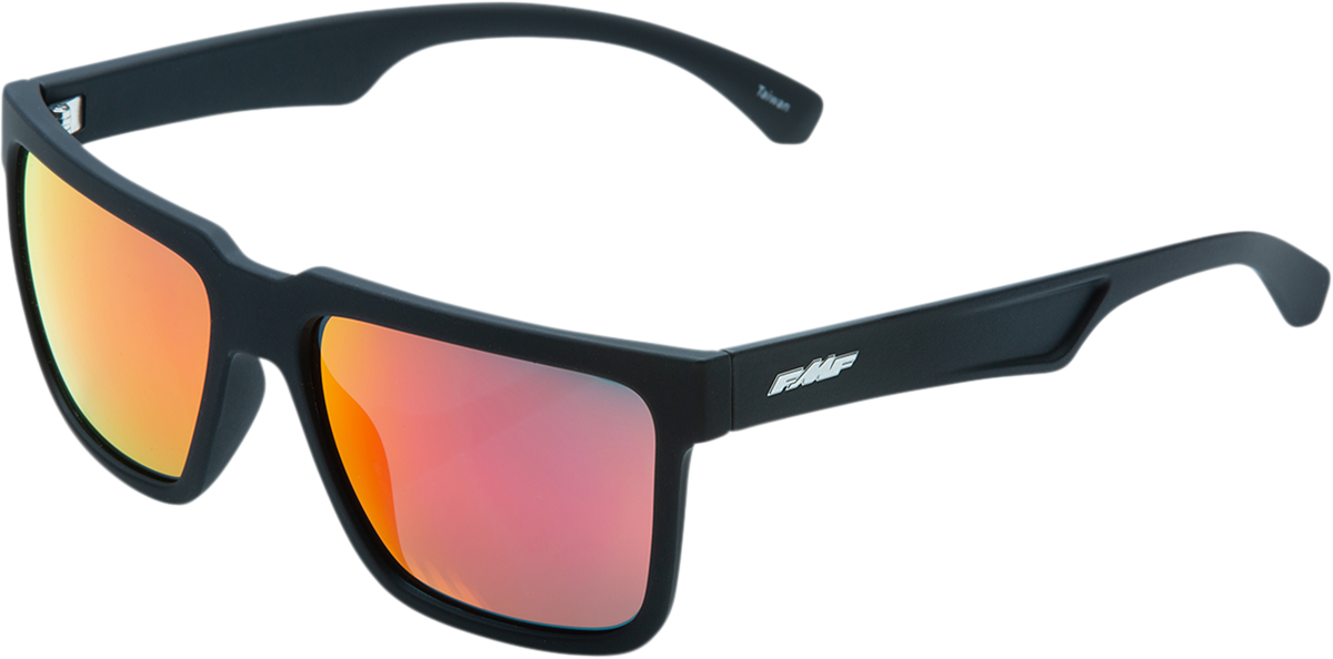 The Don Sunglasses - Matte Black - Red Mirror Lens