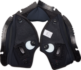 Pista GP RR Cheek Pads - Black/Red - 2XL