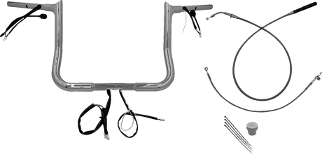 1-1/4\" EZ Install Pointed Top Handlebar - 12\" - Chrome 2023 - 2024