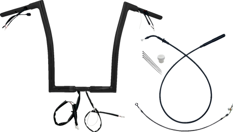 1-1/4\" EZ Install Flat Top Handlebar - 16\" - Black 2023 - 2024