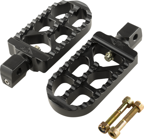 Serrated Footpegs - Black - Long 2017 - 2024