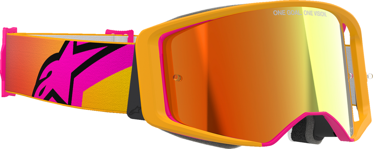 Supertech Goggle - Corp - Fluo Yellow - ABS Vision - Red Mirror Lens