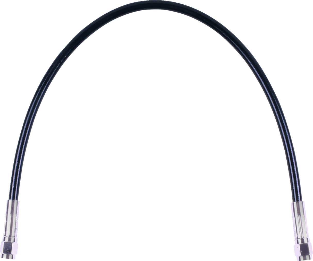 Universal XR Brake Line - 28\" - Black w/ Chrome Fittings