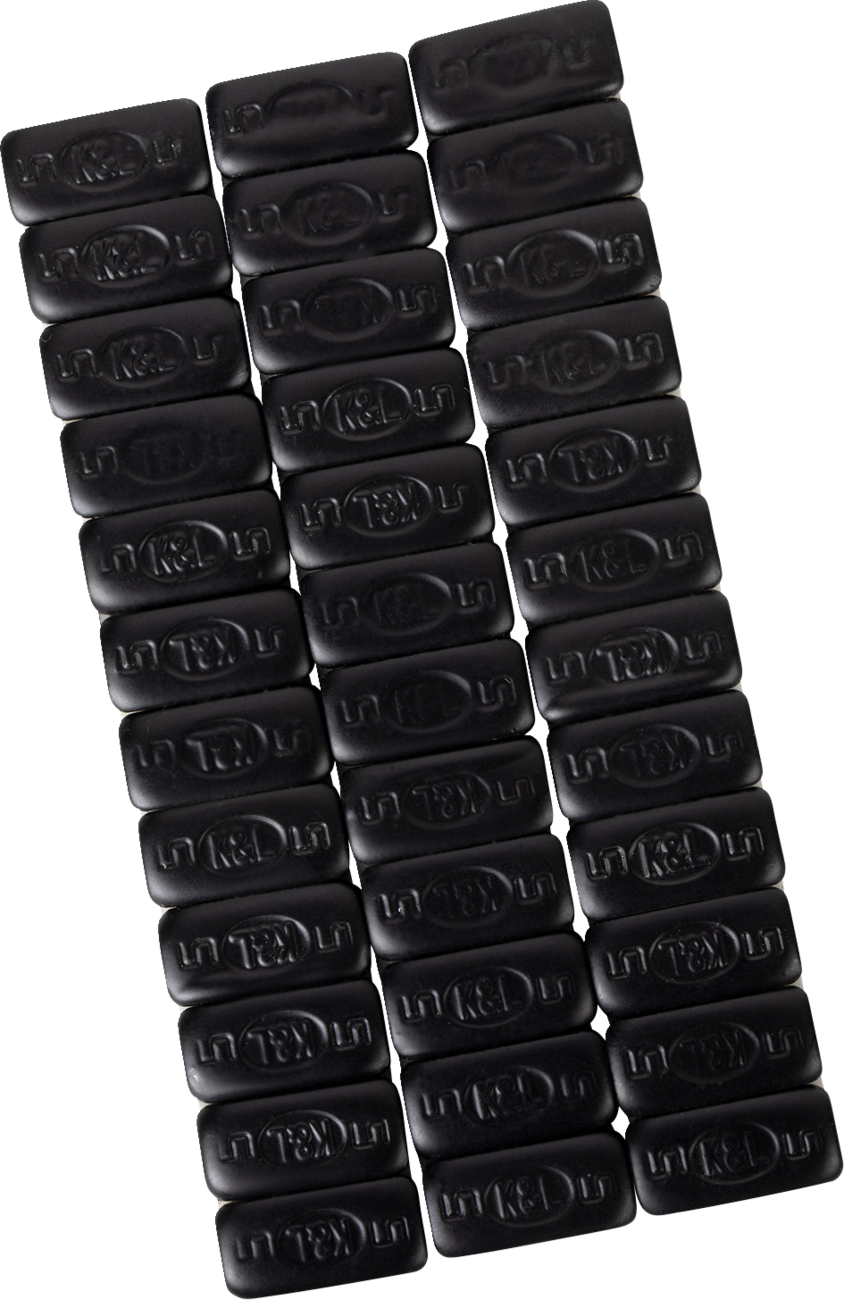 Wheel Weights - Rectangle - Adhesive Stick-On - Black - 36 Pack