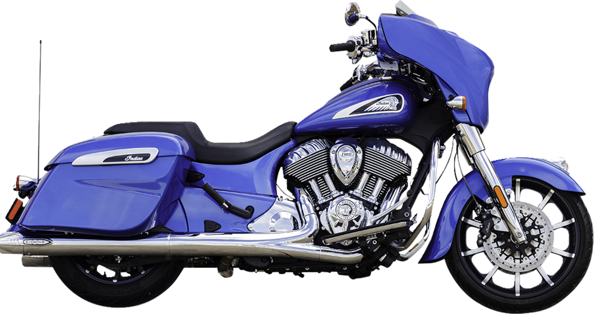 4\" Broadhead Slip-On Mufflers - Fishtail - Chrome 2014 - 2022