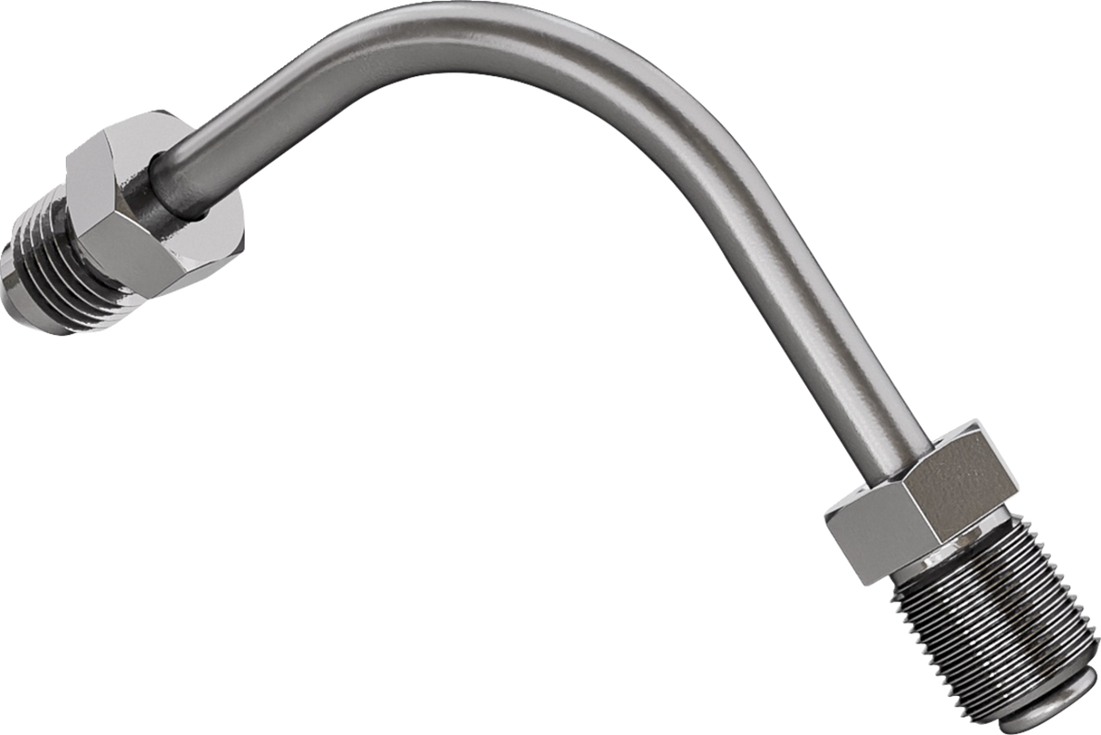 Universal Banjo - Long AN3 Adaptor - 90° Side Bend - Stainless Steel