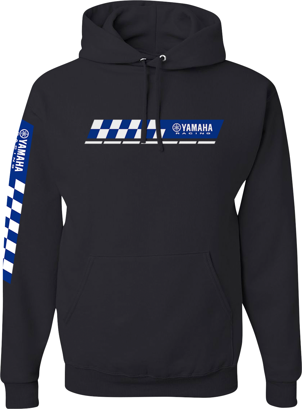Yamaha Racing Check Hoodie - Black - Large