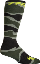 Youth MX Camo Socks - Green/Acid - Size 1-6