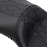Maverick Daddy Long Legs Seat - Black w/ Black HR Inlay - Double Diamond - FL \'08-\'22 2008 - 2022