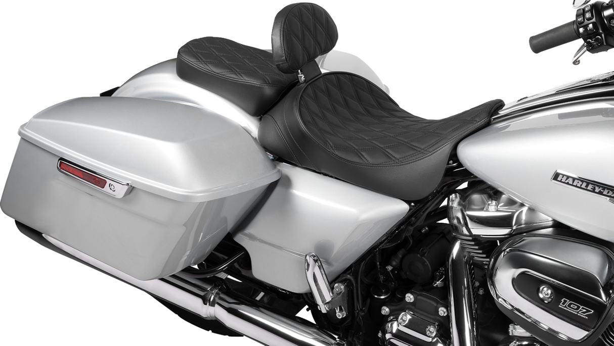 EZ Glide II Backrest - Small - Vinyl - Double Diamond Black Stitch