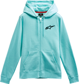 Women\'s Ageless Zip Hoodie - Light Aqua/Black - 2XL