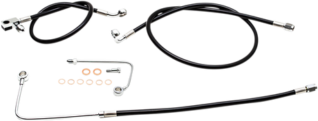 Brake Line - 12\" - 14\" Ape Hanger Handlebars - Black 2015 - 2017