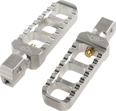 Serrated Footpegs - Silver- Narrow 2017 - 2024